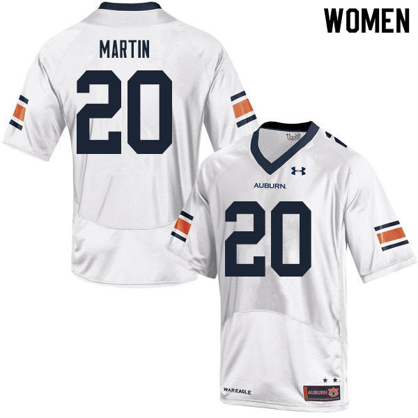 Women #20 Asa Martin Auburn Tigers College Football Jerseys Sale-White